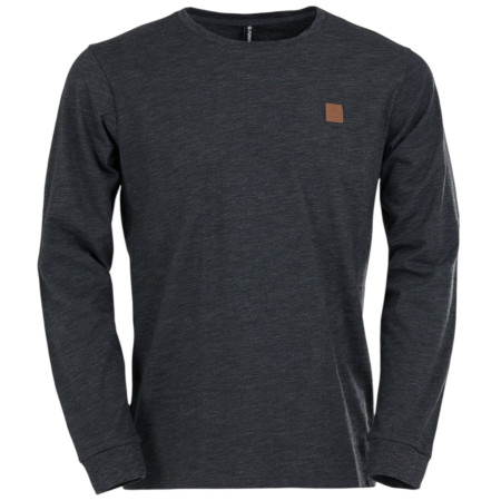 Camiseta funcional de hombre Fundango Justin Longsleeve T-shirt negro black heather