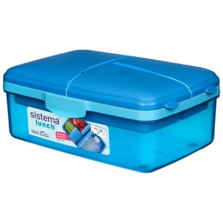 Caja de merienda Sistema Lunche Quaddie 1,5 l azul