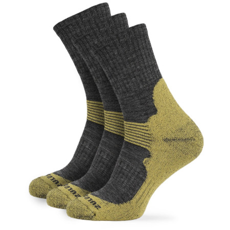Calcetines Zulu Merino Allseason 3-pack gris/amarillo grey/yellow
