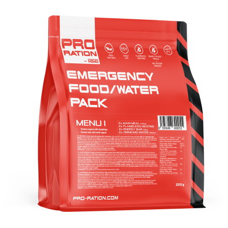 Plato principal Adventure Menu Emergency food/water pack, Menu I rojo red