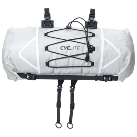 Alforja para manillar Cyclite Handle Bar Roll Bag blanco bílá