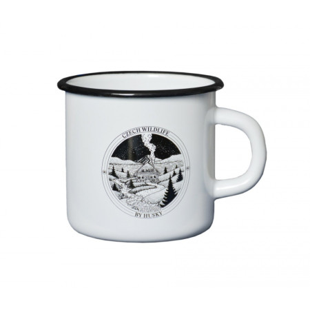 Taza Husky 400 ml plechový kulatý blanco