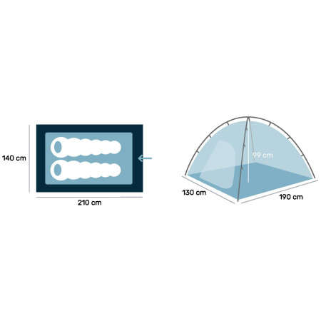 Tienda de campaña Zulu Easy Tent 2