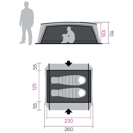Tienda de campaña de senderismo Hannah Haven 2
