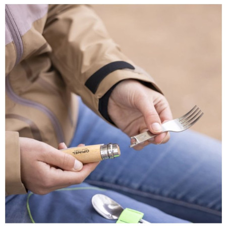 Cubierto Opinel Picnic Plus con tenedor/cuchara/toallita