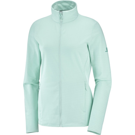 Sudadera de mujer Salomon Outrack Full Zip W azul claro IcyMorn