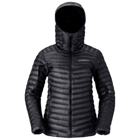 Chaqueta de plumón para mujer Norrona trollveggen down800 super light Hood negro Caviar Black