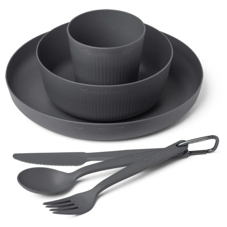 Vajilla Sea to Summit Camp Dinnerware Set - 6 pcs gris Charcoal