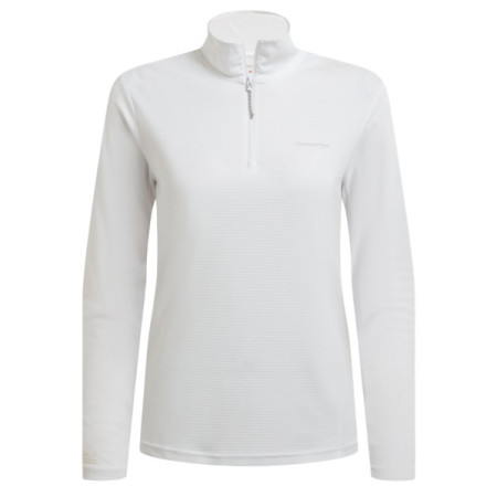 Camiseta de mujer Craghoppers NosiLife SolarShield+ Half Zip Top blanco White