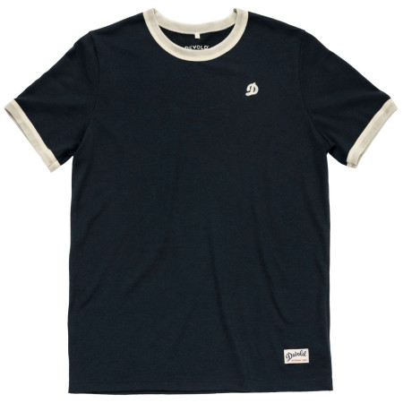 Camiseta Devold Archive Ringer Tee negro INK/RAW WHITE