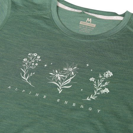 Camiseta de mujer MOOA Merino Lyolite Bloom 150 Short