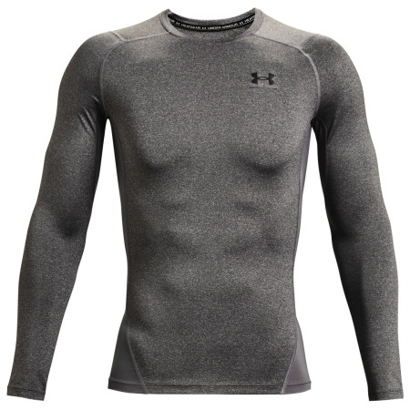 Camiseta funcional de hombre Under Armour HG Armour Comp LS gris CarbonHeather//Black
