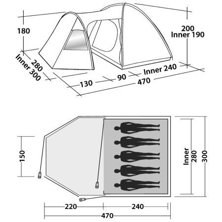 Tienda familiar Easy Camp Eclipse 500