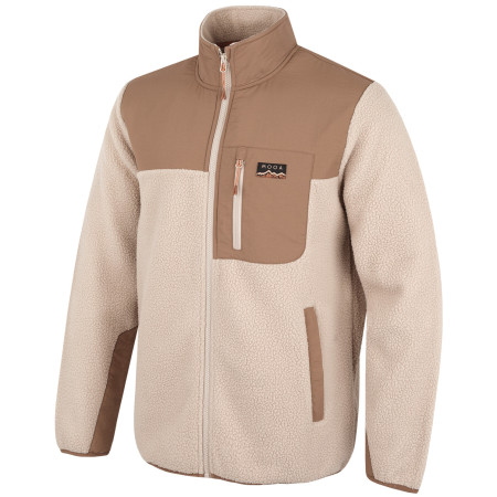 Sudadera de hombre MOOA Sherpa marrón claro latte
