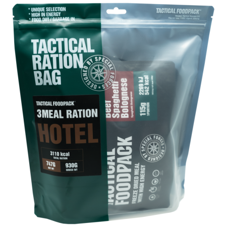 Comida deshidratada Tactical Foodpack 3 Meal Ration Hotel
