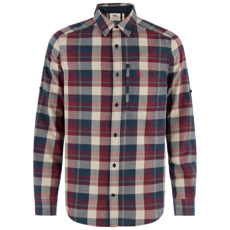 Camisa de hombre Fjällräven Fjällglim Regular Shirt M azul oscuro Dark Navy-Maroon