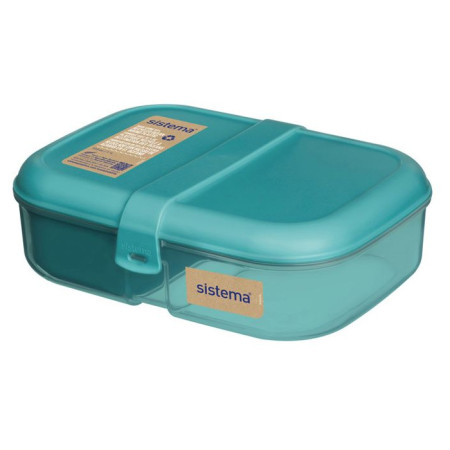 Caja de merienda Sistema OBP To Go Tříkomorová krabička s nádobou na jogurt 1,1 l verde