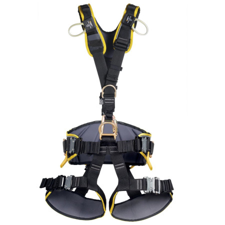 Arnés de trabajo Singing Rock Expert 3D negro/amarillo Speed Steel