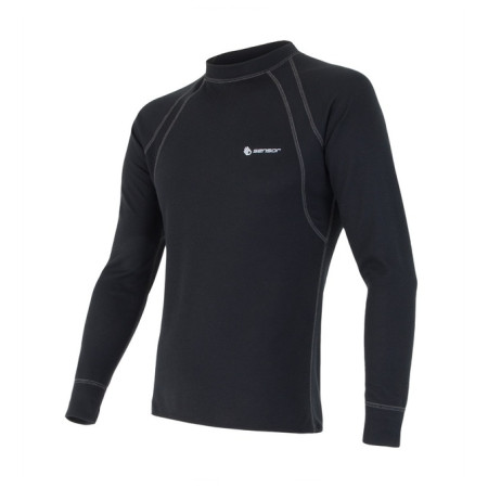 Camiseta de hombre Sensor Double Face dl. rukáv negro Black