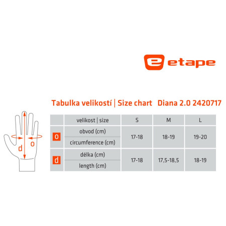 Guantes de mujer Etape Diana 2.0
