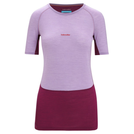 Camiseta funcional de mujer Icebreaker Women 125 ZoneKnit™ SS Crewe rosa/violeta Purple Gaze/Go Berry/Cb