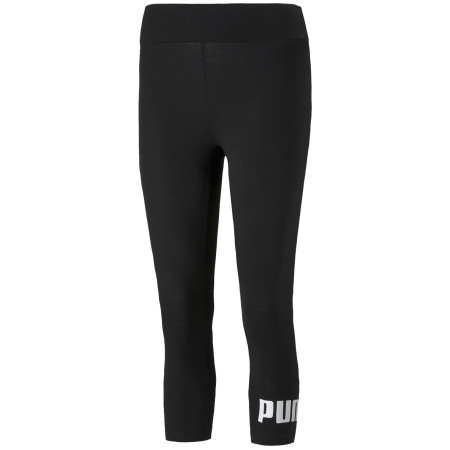 Mallas de tres cuartos para mujer Puma ESS 3/4 Logo Leggings negro black