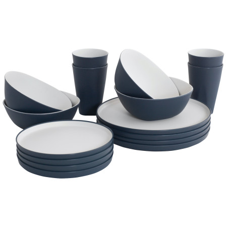 Vajilla Outwell Gala 4 Person Dinner Set azul oscuro Navy Night