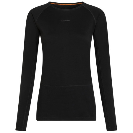 Camiseta funcional de mujer Icebreaker Women Merino 200 ZoneKnit LS Crewe negro Black