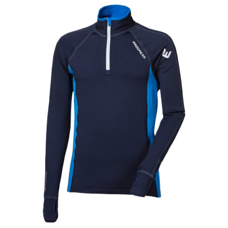 Sudadera funcional de hombre Progress TOREZ ZIP azul oscuro tm.modrá/modrá