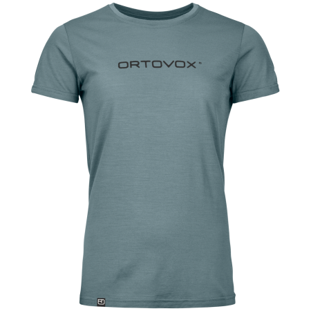 Camiseta funcional de mujer Ortovox 150 Cool Brand Ts W gris Icy Shore