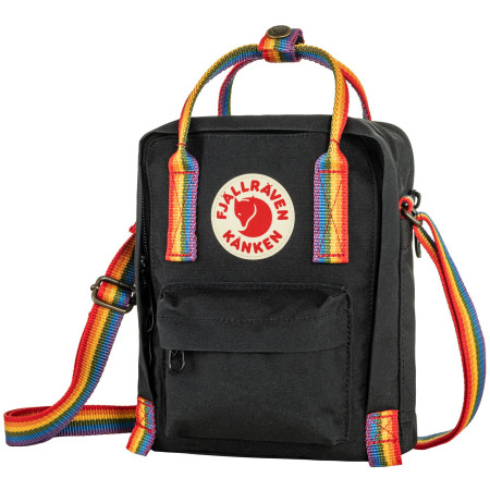 Bolsa de hombro Fjällräven Kånken Rainbow Sling negro Black-Rainbow Pattern