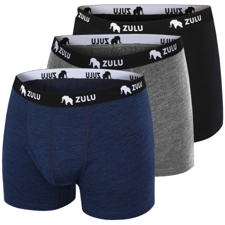 Calzoncillos bóxer para hombre Zulu Merino 160 4in 3-pack