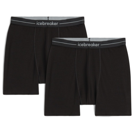 Calzoncillos bóxer para hombre Icebreaker Men Merino 150 Anatomica Boxers 2 Pack negro Black