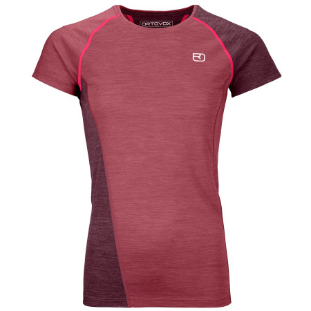Camiseta de mujer Ortovox 120 Cool Tec Fast Upward Ts W 2023 rojo DarkBloodBlend