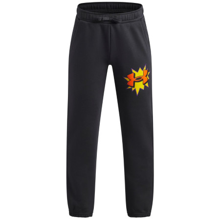 Pantalones para niños Under Armour UA B Rival FLC Graphics Jgr Anthracite gris Anthracite / / Outrageous Orange