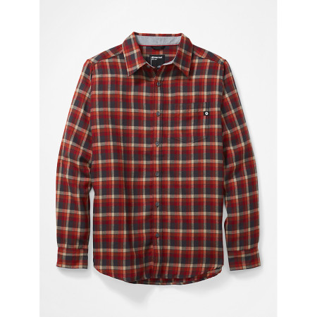Camisa de hombre Marmot Fairfax Midweight Flannel LS rojo DarkSteel