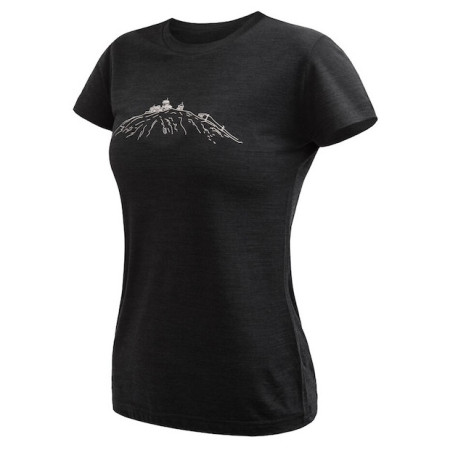 Camiseta funcional de mujer Sensor Merino Cordura Peak negro černá