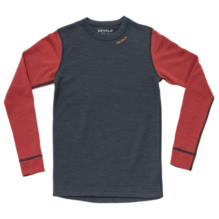 Camiseta funcional para niños Devold Expedition Merino Shirt Jr azul/rojo NIGHT/BEAUTY