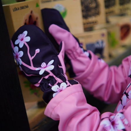 Guantes softshell para niños WAMU Pink