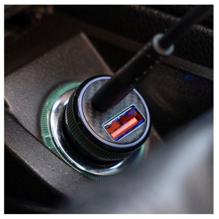 Adaptador Swissten Mini Car Charger USB-C PD + USB-A, 20W + cabel USB-C / USB-C, 1 m