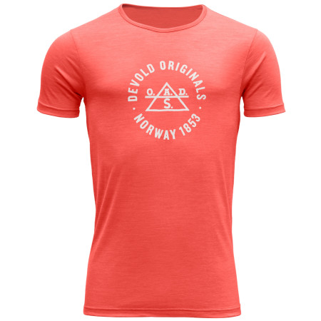 Camiseta de hombre Devold Original Man Tee coral Cayenne