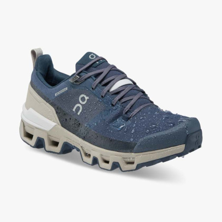 Calzado de senderismo para mujer On Running Cloudwander Waterproof azul/gris Navy/Desert