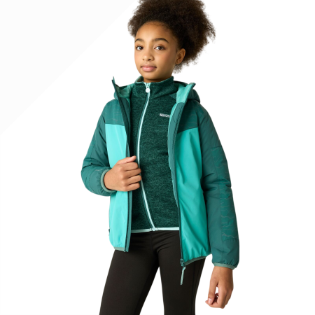 Chaqueta de invierno para niños Regatta Illuma Reflective Jacket Mediterranea/Turquoise