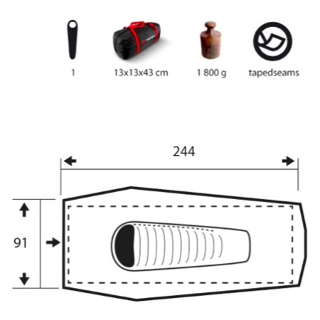 Tienda de campaña de senderismo Trimm Solo Sand