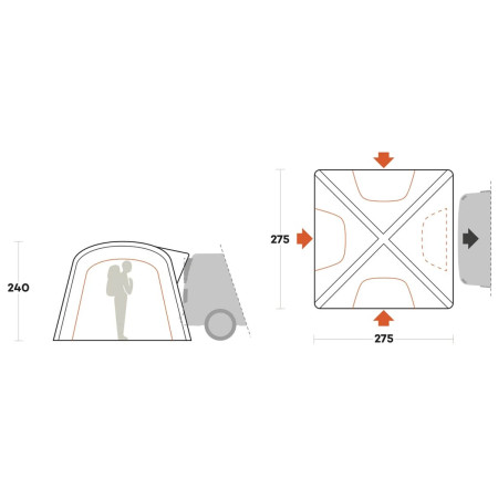 Tienda de campaña para coche Ferrino Wanderer Trunk Tent
