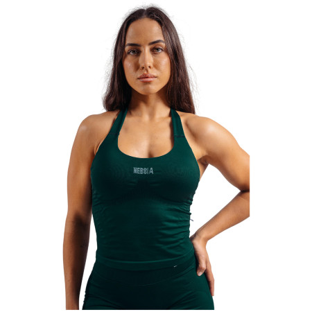 Top de mujer Nebbia Halter Top with Built-in Bra Primal verde oscuro DARK GREEN