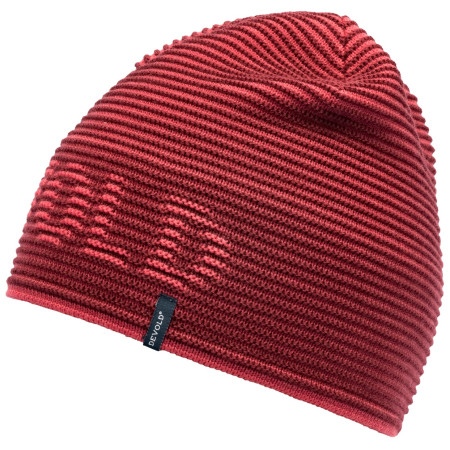 Gorro Devold Rib Logo Beanie rojo Poppy