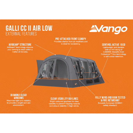 Carpa de autocaravana/furgoneta Vango Galli CC II Air Low