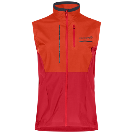 Chaleco de mujer Norrona senja aero90 Vest rojo Arednalin