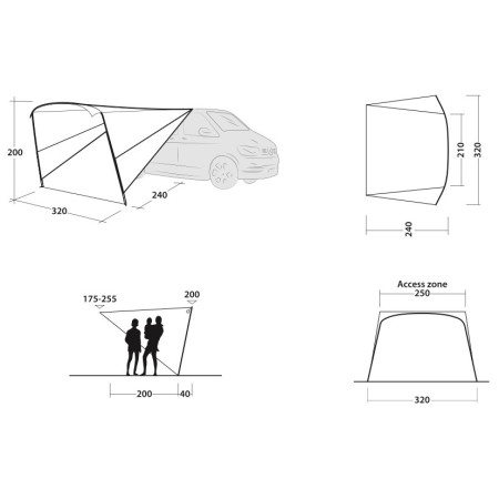 Toldo Outwell Touring Canopy